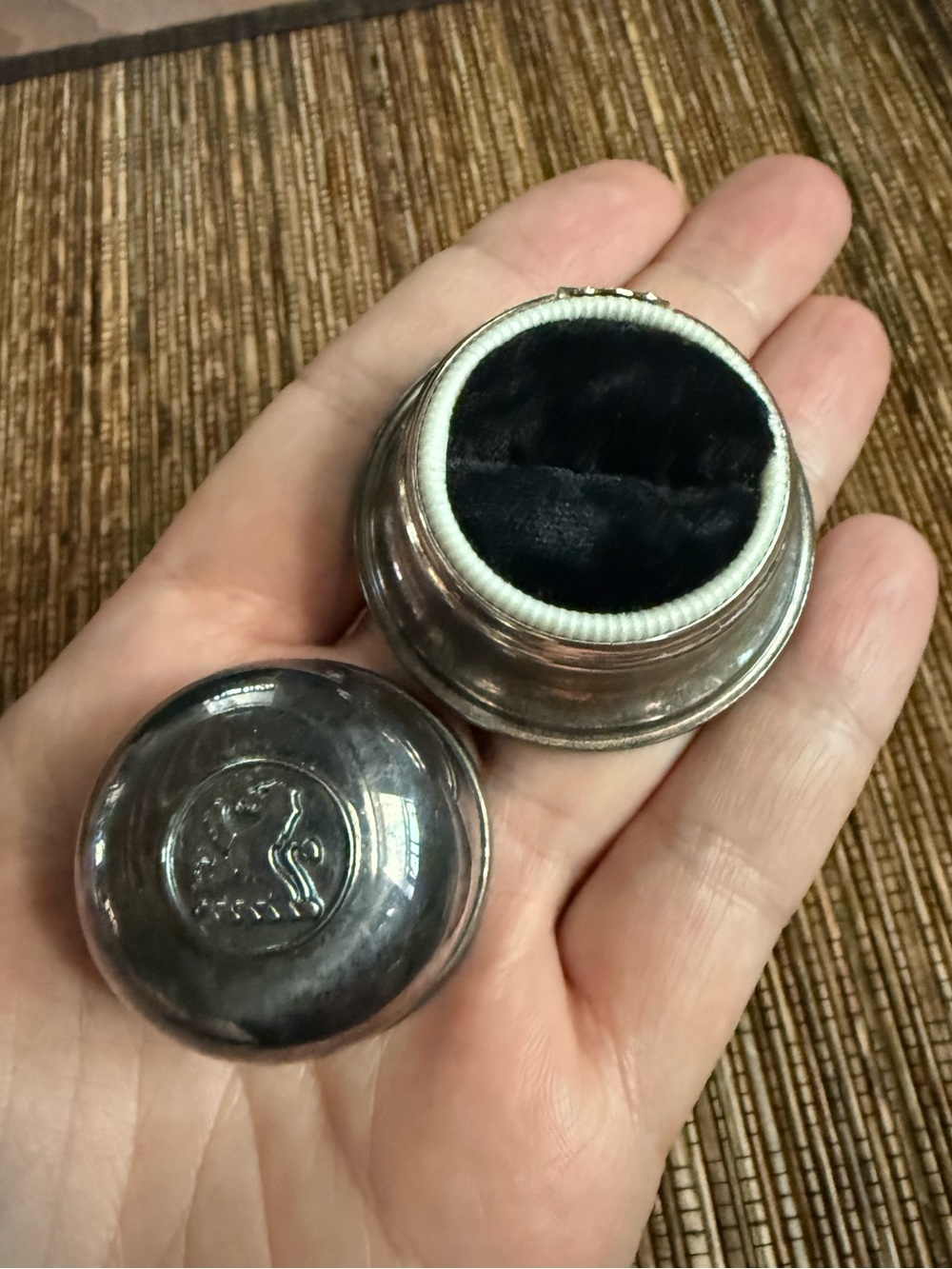 BIRKS Ring Box Regency Plate Silver Broken Top Mid Century Vintage